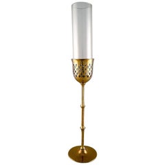 Vintage Bjørn Wiinblad ‘1918-2006’, Tall "Hurricane" Candleholder in Brass, 1970s