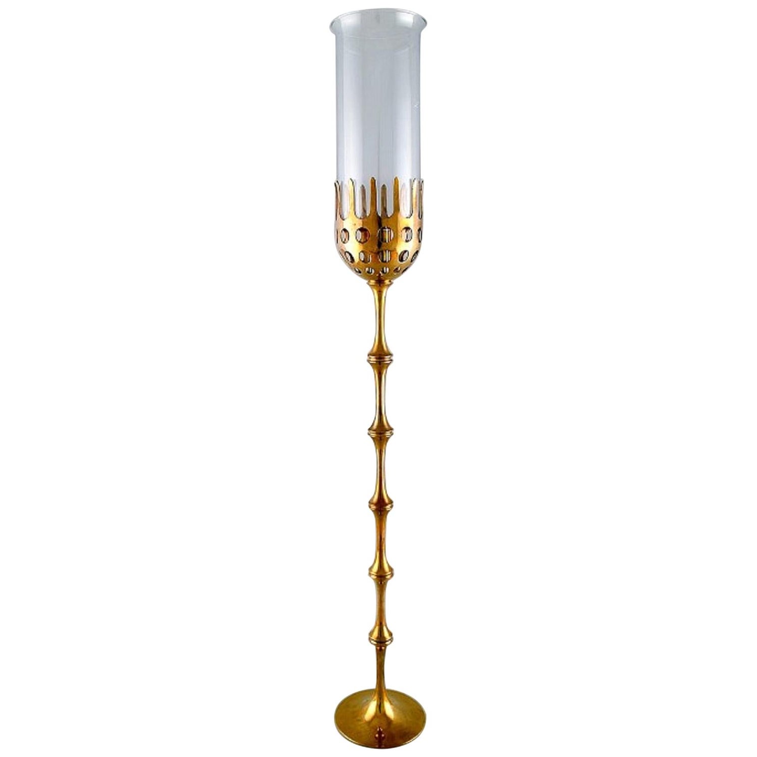 Bjørn Wiinblad '1918-2006', Tall "Hurricane" Candleholder in Brass, 1970s  For Sale at 1stDibs