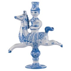 Bjørn Wiinblad, Ceramic figurine/candle holder of a horseback rider