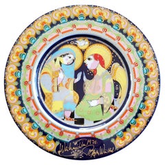 Bjørn Wiinblad Christmas Plate 1975 "Annunciation to the Blessed Virgin Mary"