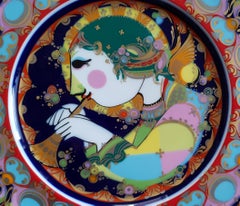 Bjørn Wiinblad Christmas Plate 1976 "Angel of the Trumpet"