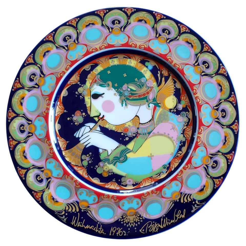 Bj rn Wiinblad Christmas Plate 1977 Shepherds Greet The Newborn King bj-rn-wiinblad-christmas-plate-1977-shepherds-greet-the-newborn-king
