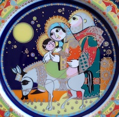 Bjørn Wiinblad Christmas plate 1979 "The flight to Egypt"