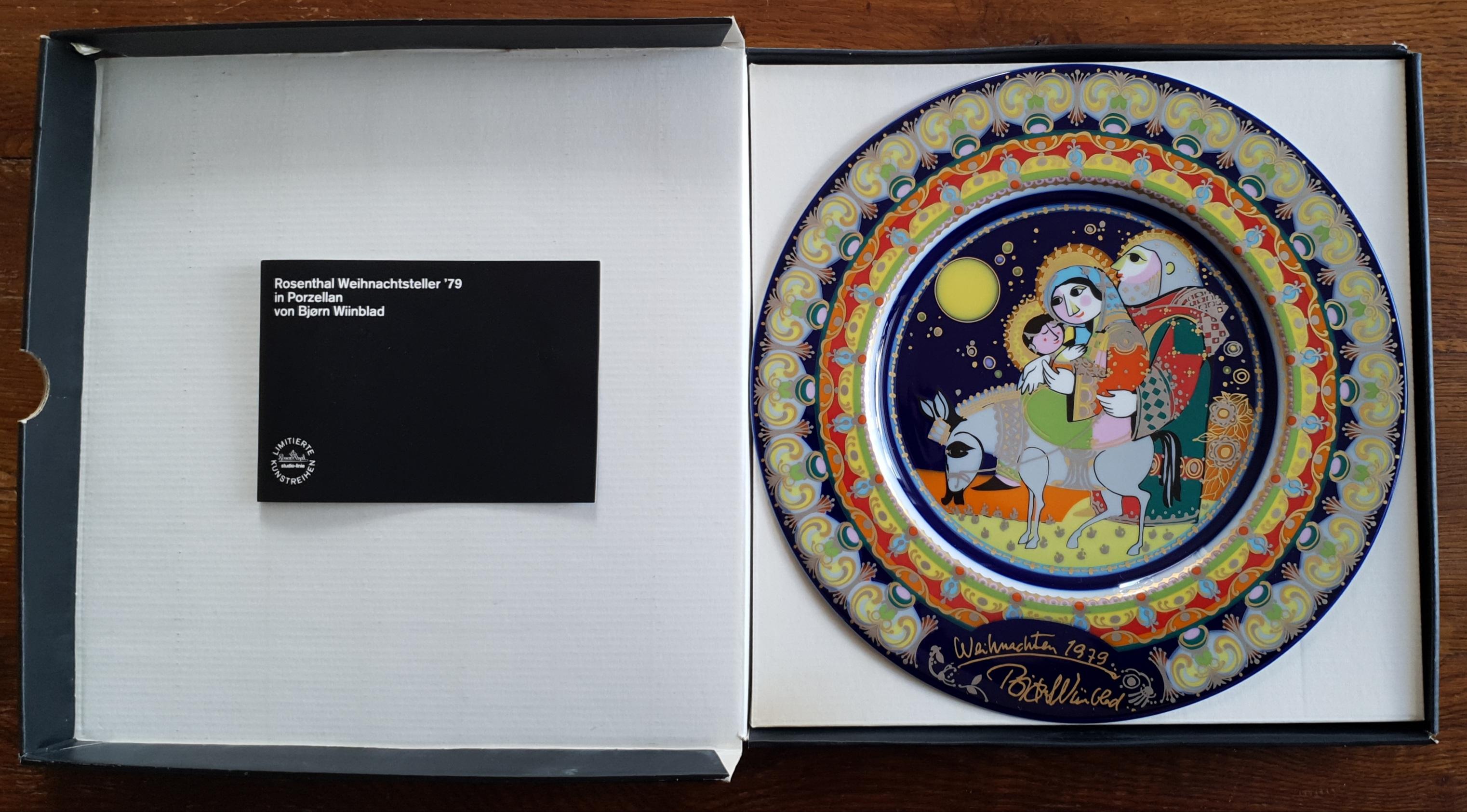 Porcelain Bjørn Wiinblad Christmas plate 1979 