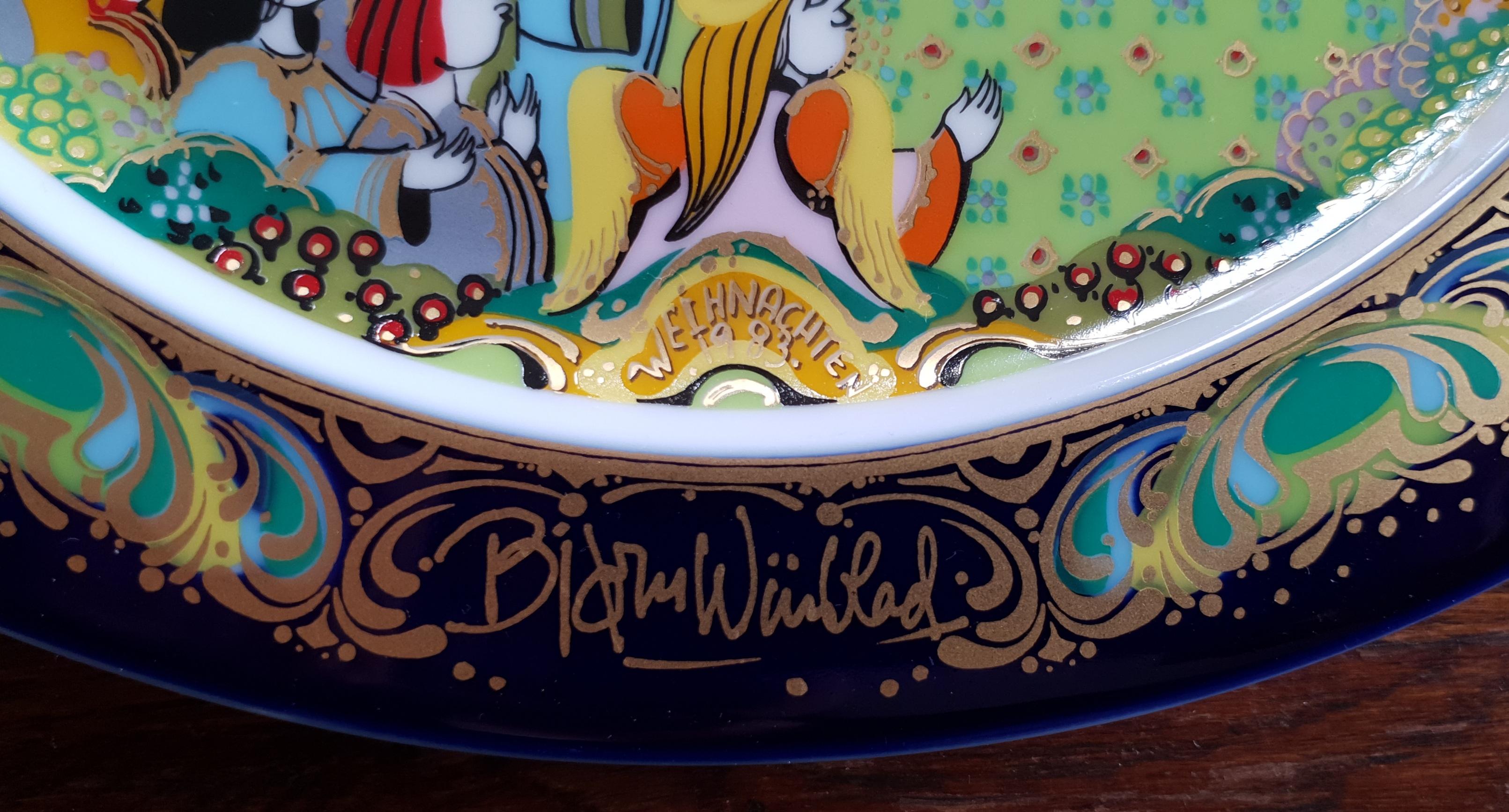 German Bjørn Wiinblad Christmas Plate 1984 