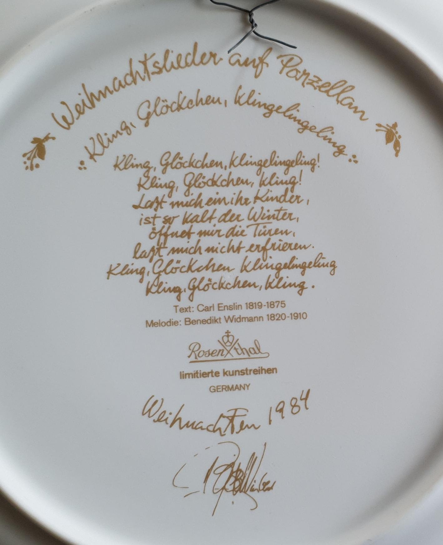 Late 20th Century Bjørn Wiinblad Christmas Plate 1984 