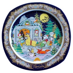 Vintage Bjørn Wiinblad Christmas Plate 1984 "Christmas Carols"