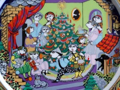 Bjørn Wiinblad Christmas Plate 1986 "Christmas Carols"
