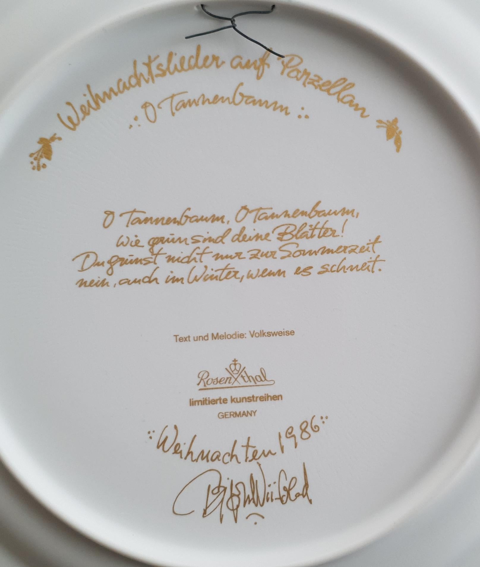 Bjørn Wiinblad Christmas Plate 1986 