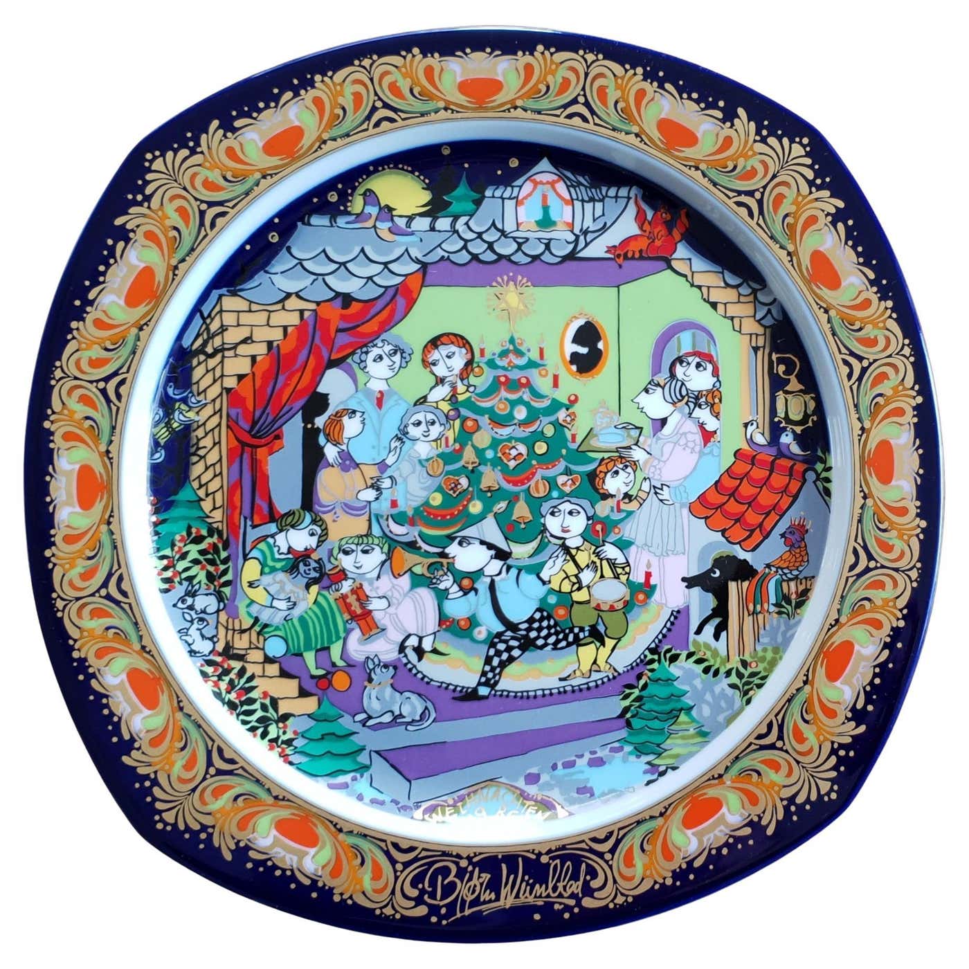 Bj rn Wiinblad Christmas Plate 1986 Christmas Carols For Sale At bj-rn-wiinblad-christmas-plate-1986-christmas-carols-for-sale-at