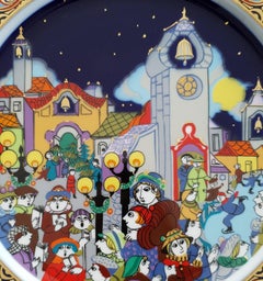 Bjørn Wiinblad Christmas plate 1988 "Christmas Carols"