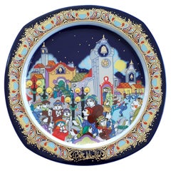 Plaque de Noël 1988 de Bjørn Wiinblad "Christmas Carols" (chants de Noël)