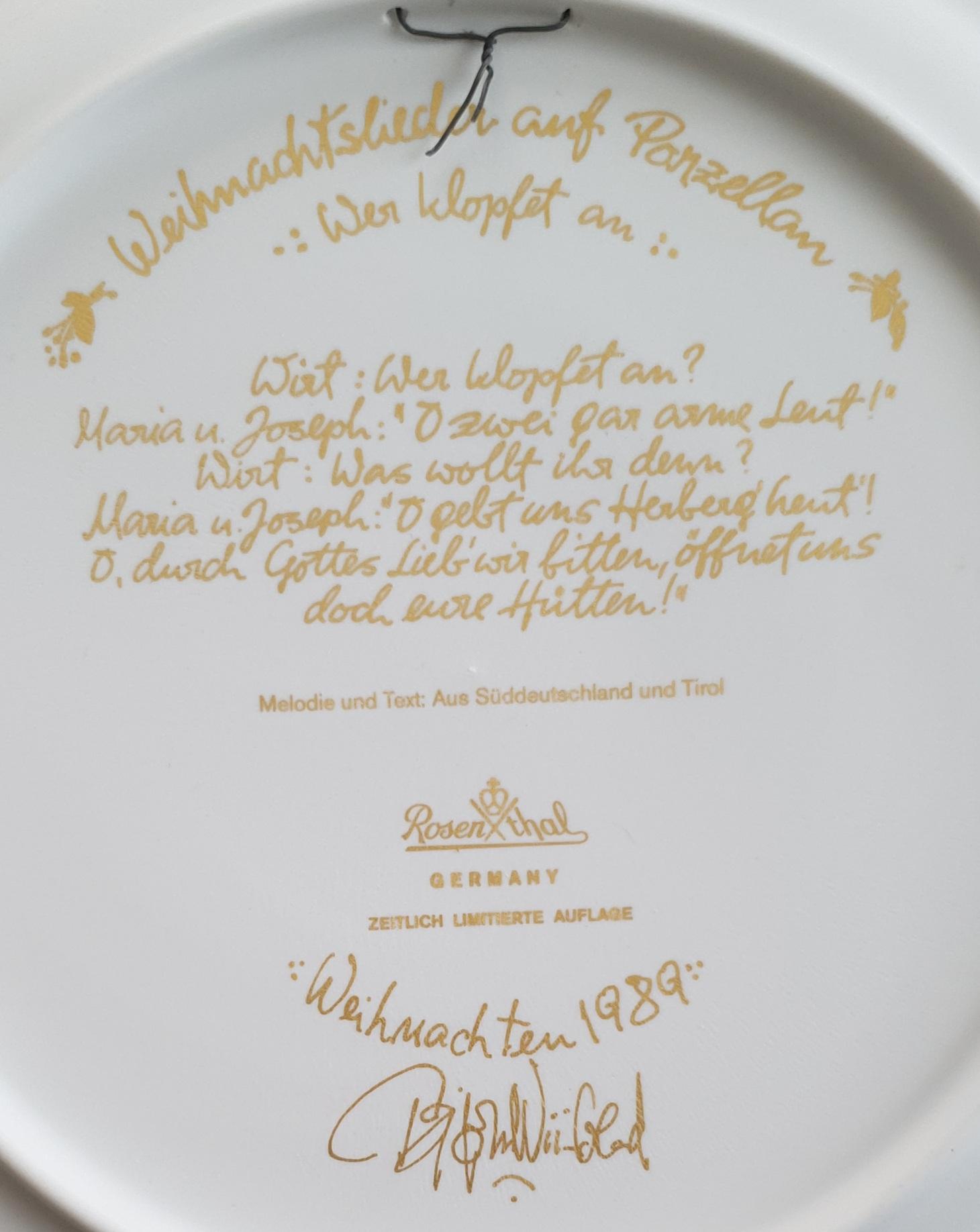 Late 20th Century Bjørn Wiinblad Christmas Plate 1989 