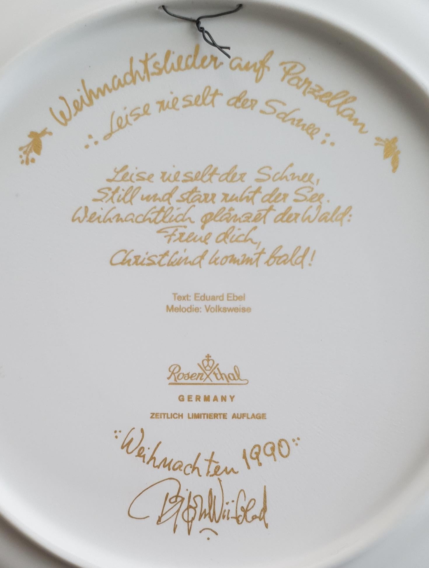 Bjørn Wiinblad Christmas Plate 1990 