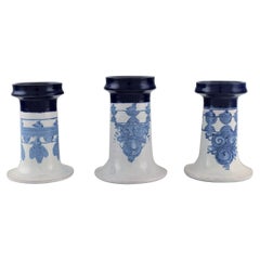 Bjørn Wiinblad, Denmark, Three Candlesticks / Vases in Ceramics