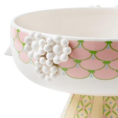 Bjørn Wiinblad 'Eva' Pink Ceramic Footed Bowl, Scandinavian Modern