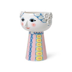 Bjørn Wiinblad 'Eva' Vase, Rose, 9.3 in H
