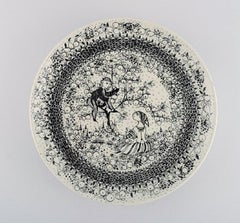 Bjørn Wiinblad for Nymølle, Four Round Seasons Dishes in Glazed Faience
