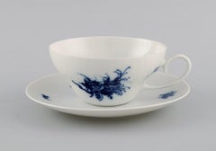 Bjørn Wiinblad for Rosenthal, 11 Romanze Blue Flower Teacups with Saucers, 1960s