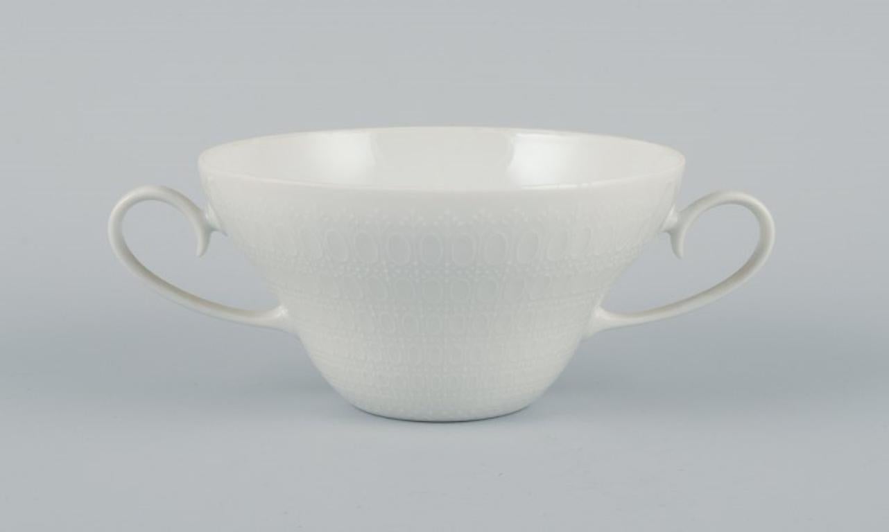 Bjørn Wiinblad for Rosenthal, a set of four bouillon cups.
1980s.
In perfect condition.
Marked.
Dimensions: D 11.8 (without handle) x H 6.5 cm.





