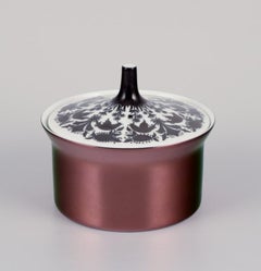 Bjørn Wiinblad for Rosenthal. "Berlin Hilton". Two lidded jars and bottle tray