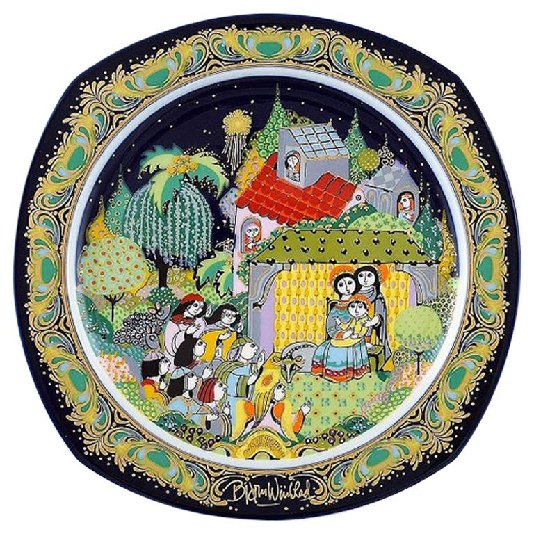 Bjørn Wiinblad for Rosenthal, Christmas Plate in Porcelain from 1983