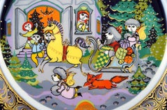 Bjørn Wiinblad for Rosenthal, Christmas Plate in Porcelain from 1984