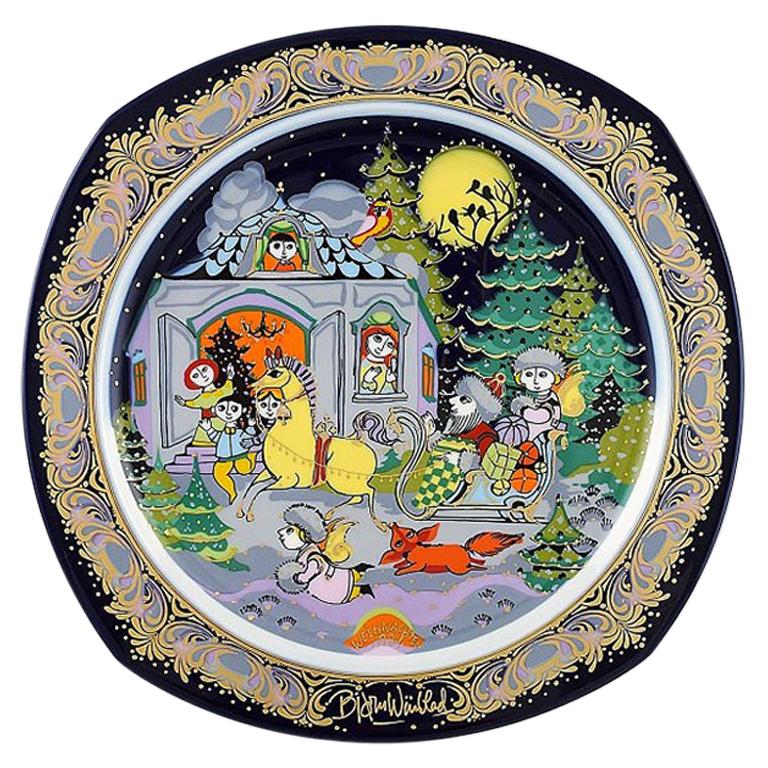 Bjørn Wiinblad for Rosenthal, Christmas Plate in Porcelain from 1984 at  1stDibs | rosenthal christmas plates