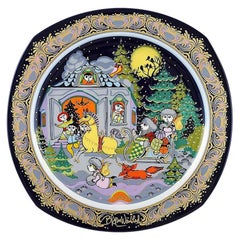 Bjørn Wiinblad for Rosenthal, Christmas Plate in Porcelain from 1984