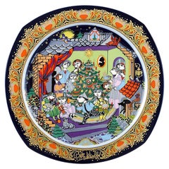 Bjørn Wiinblad for Rosenthal, Christmas Plate in Porcelain from 1986