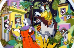 Bjørn Wiinblad for Rosenthal, Christmas Plate in Porcelain from 1989