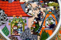 Bjørn Wiinblad for Rosenthal, Christmas Plate in Porcelain from 1990