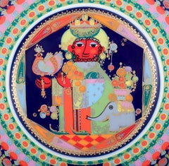 Bjørn Wiinblad for Rosenthal, Christmas plate with a biblical motif. 1972