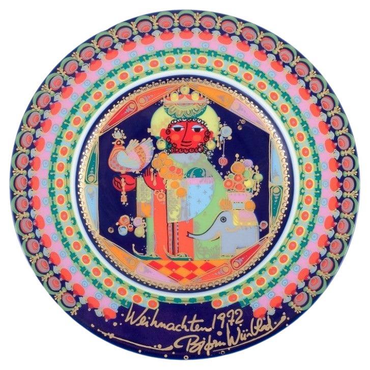 Bjørn Wiinblad for Rosenthal, Christmas plate with a biblical motif. 1972