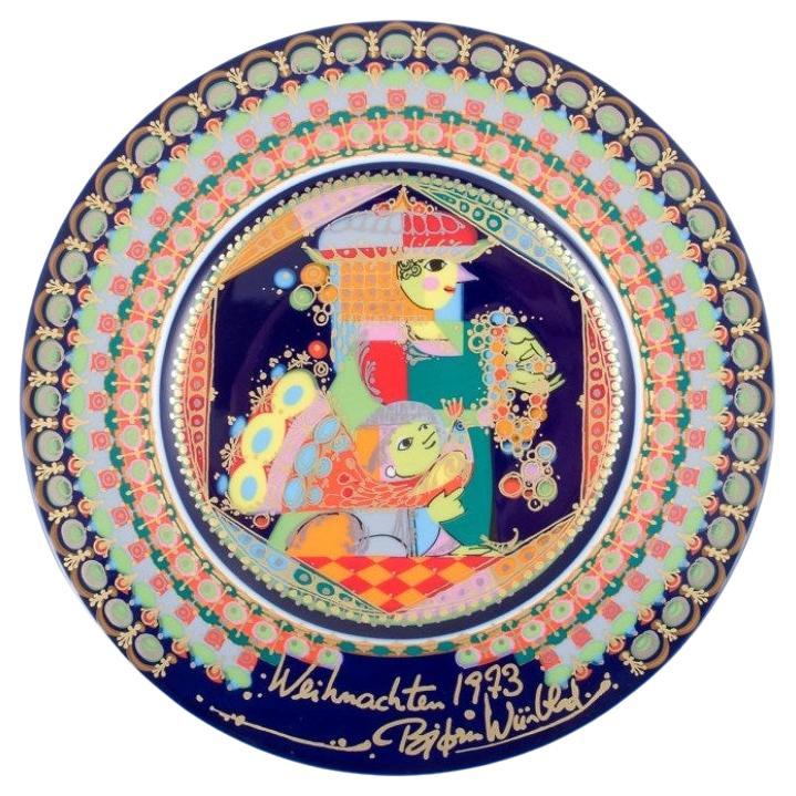 Bjørn Wiinblad for Rosenthal, Christmas plate with a biblical motif. 1973