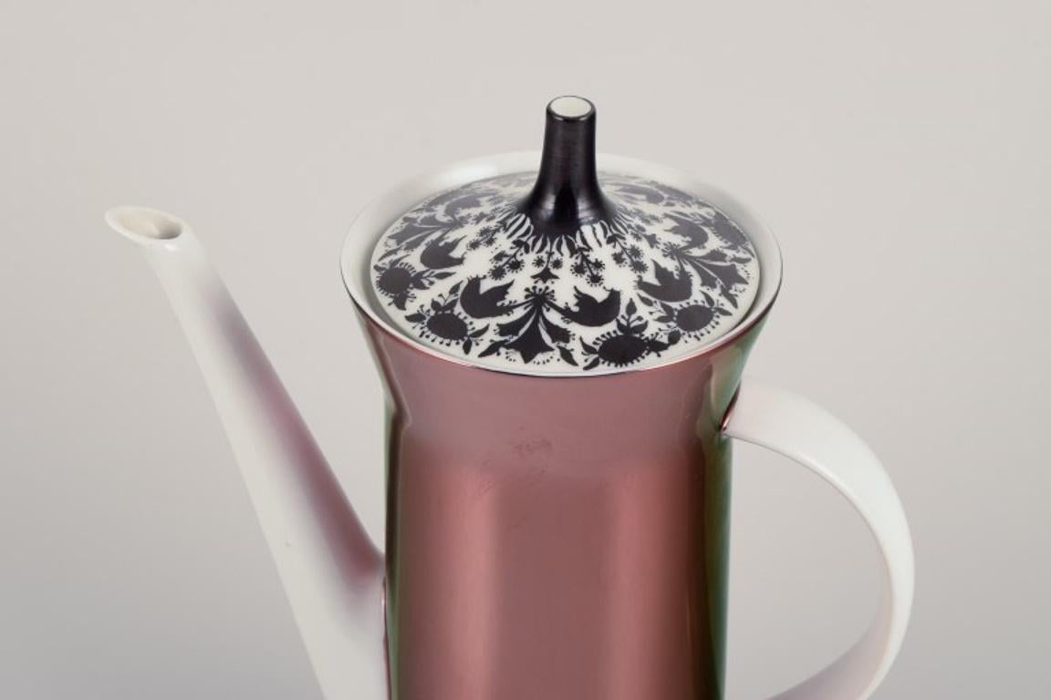Allemand Bjørn Wiinblad pour Rosenthal, Allemagne. Service à café en porcelaine 
