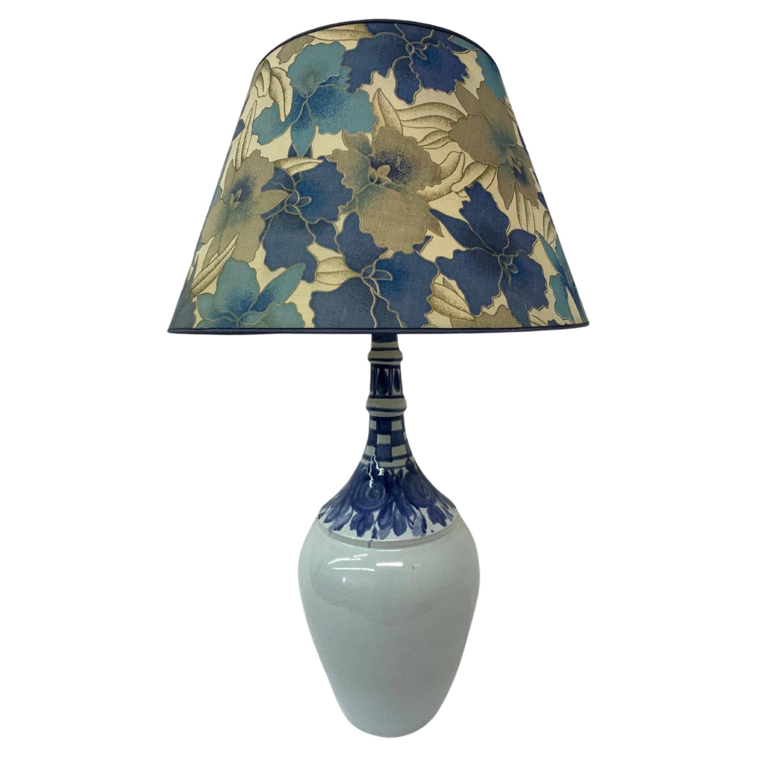 Bjørn Wiinblad for Rosenthal Germany ceramic floral floor / table lamp , 1970s