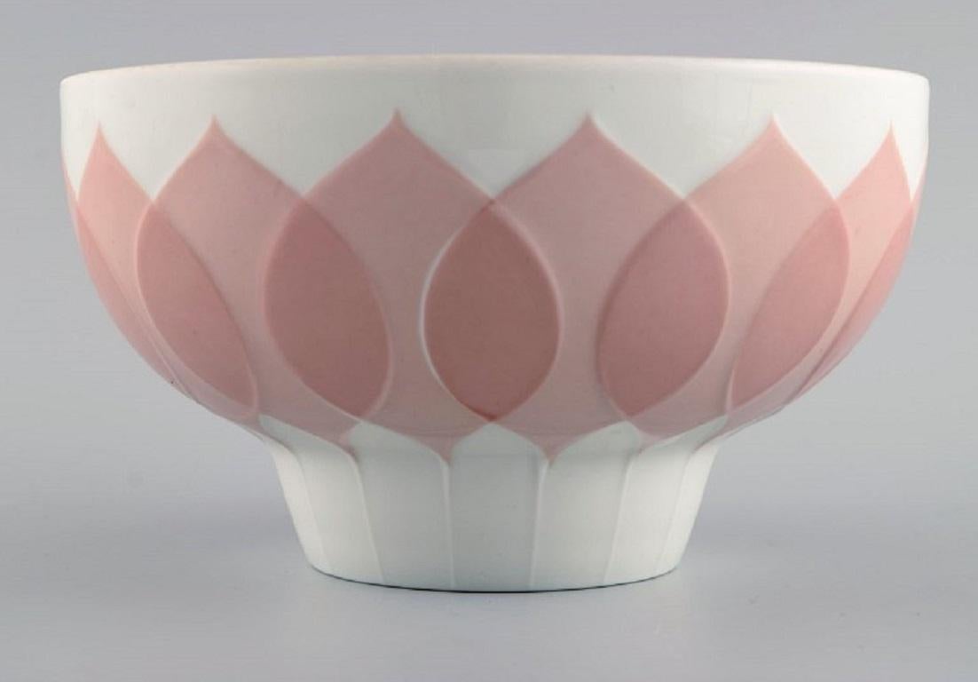 Modern Bjørn Wiinblad for Rosenthal, Lotus Porcelain Service, Bowl with Lotus Leaves For Sale