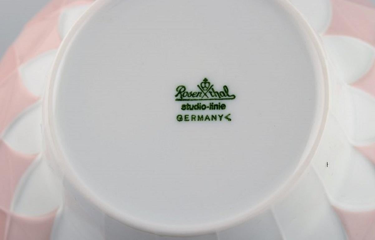German Bjørn Wiinblad for Rosenthal, Lotus Porcelain Service, Bowl with Lotus Leaves For Sale