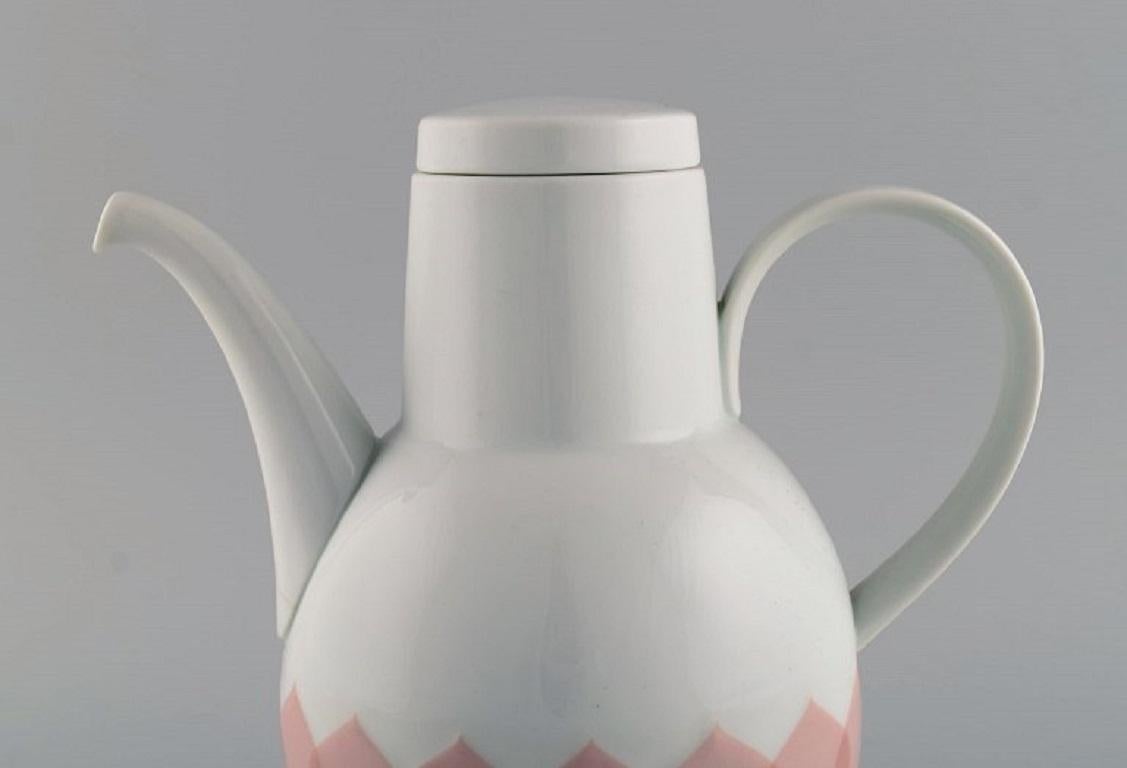 Modern Bjørn Wiinblad for Rosenthal, Lotus Porcelain Service, Coffee Pot with Heater For Sale