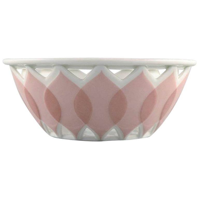 Bjørn Wiinblad for Rosenthal, "Lotus" Porcelain Service, Pierced Bowl, 1980s