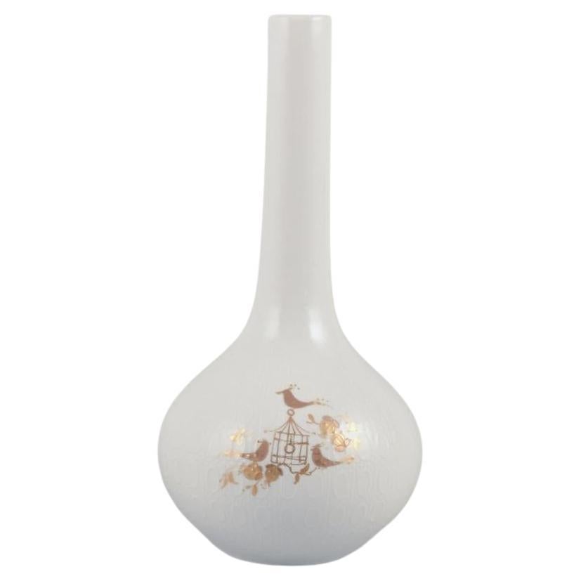 Bjørn Wiinblad per Rosenthal. Vaso a collo stretto in porcellana.