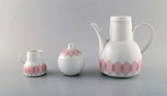 Bjørn Wiinblad for Rosenthal. Pink "Lotus" Porcelain Coffee Service for 12 P
