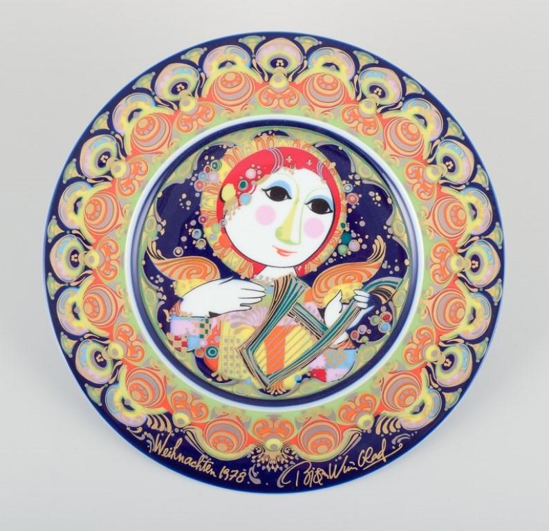 German Bjørn Wiinblad for Rosenthal. Set of five hand-painted Christmas plates. For Sale