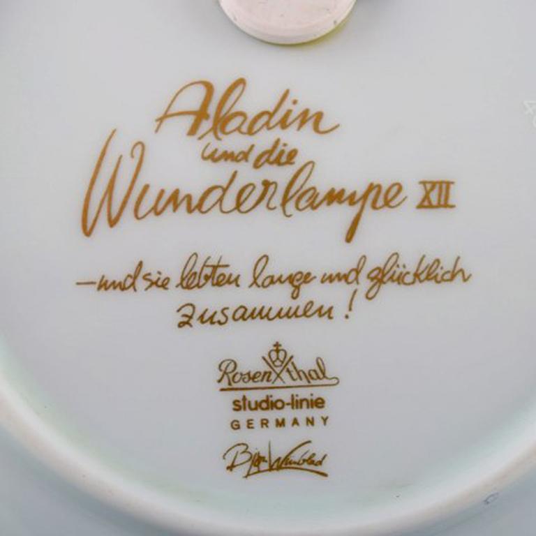 Scandinavian Modern Bjørn Wiinblad for Rosenthal, Set of Three Plates from the Aladdin Series, 1970s