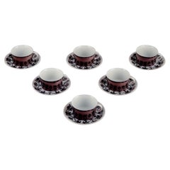 Bjørn Wiinblad for Rosenthal. Six "Berlin Hilton" coffee cups with saucers