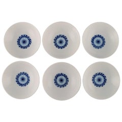Bjørn Wiinblad for Rosenthal, Six Romanze Bowls in White Porcelain