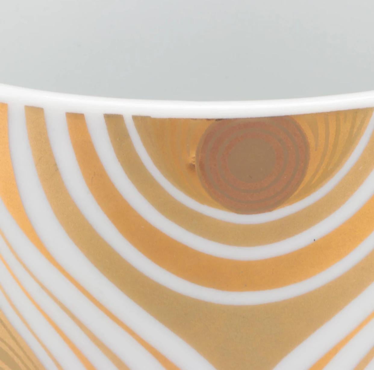 Bjørn Wiinblad for Rosenthal Studio-Linie Gold Over Porcelain Vase For Sale 3