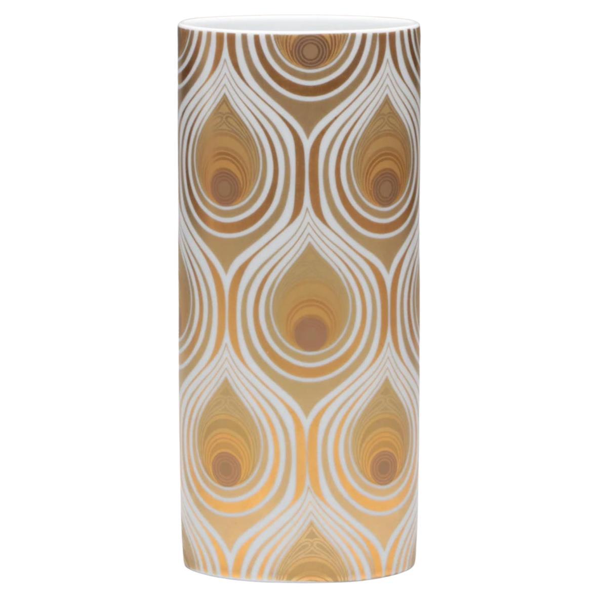 Bjørn Wiinblad for Rosenthal Studio-Linie Gold Over Porcelain Vase For Sale