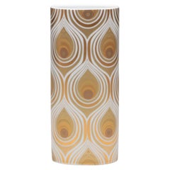 Vintage Bjørn Wiinblad for Rosenthal Studio-Linie Gold Over Porcelain Vase